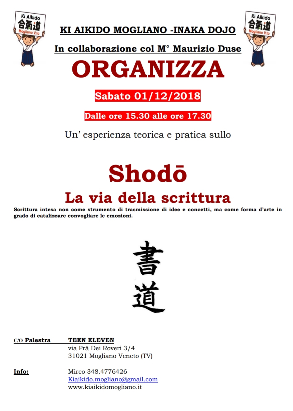 evento shodo scrittura giapponese